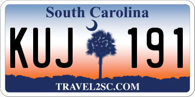 SC license plate KUJ191
