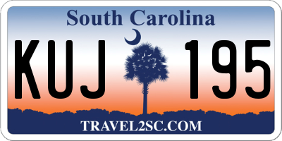 SC license plate KUJ195