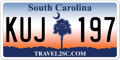 SC license plate KUJ197