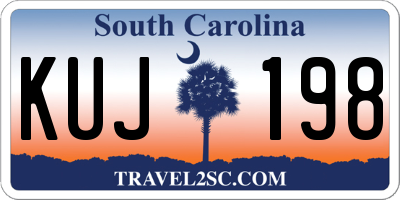 SC license plate KUJ198