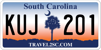 SC license plate KUJ201