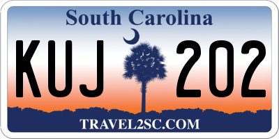 SC license plate KUJ202