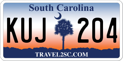 SC license plate KUJ204