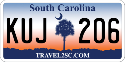 SC license plate KUJ206