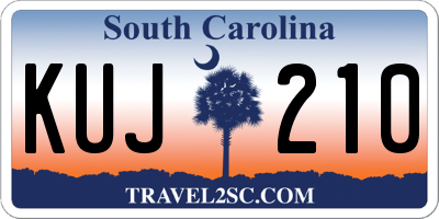 SC license plate KUJ210