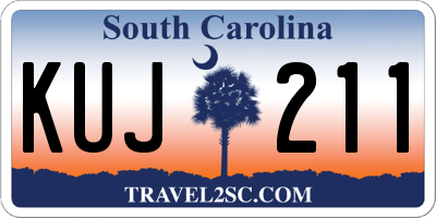SC license plate KUJ211