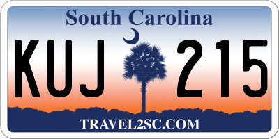 SC license plate KUJ215