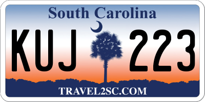 SC license plate KUJ223