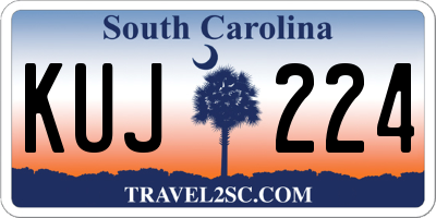SC license plate KUJ224