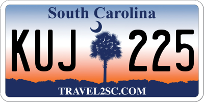 SC license plate KUJ225