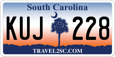 SC license plate KUJ228