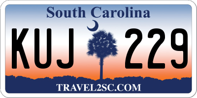 SC license plate KUJ229