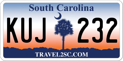 SC license plate KUJ232