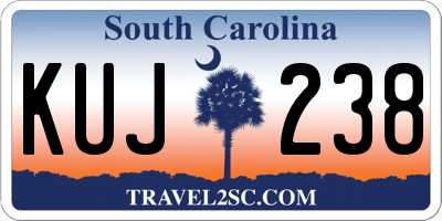 SC license plate KUJ238