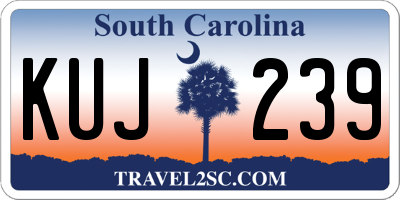SC license plate KUJ239