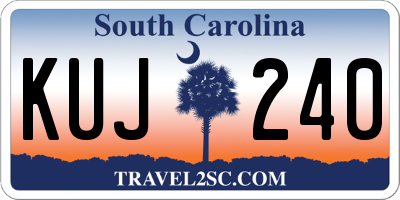 SC license plate KUJ240