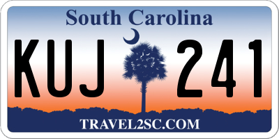SC license plate KUJ241