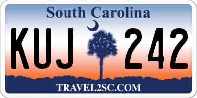 SC license plate KUJ242