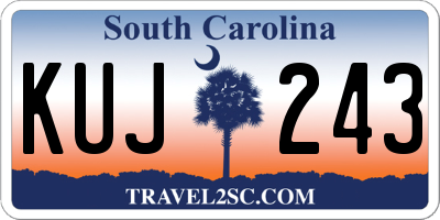 SC license plate KUJ243