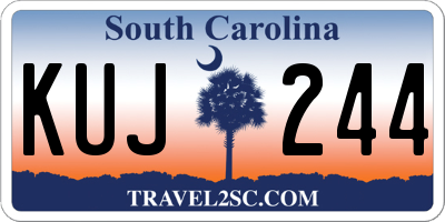 SC license plate KUJ244