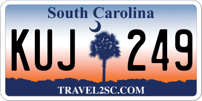SC license plate KUJ249