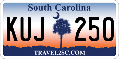 SC license plate KUJ250