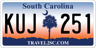 SC license plate KUJ251