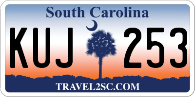 SC license plate KUJ253