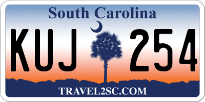 SC license plate KUJ254