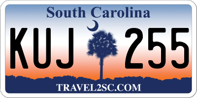 SC license plate KUJ255