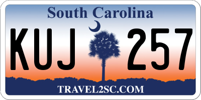 SC license plate KUJ257