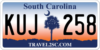 SC license plate KUJ258