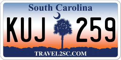 SC license plate KUJ259