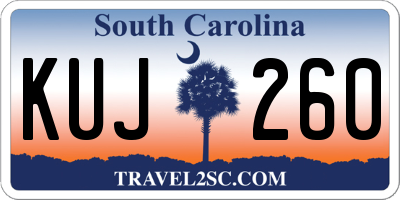 SC license plate KUJ260