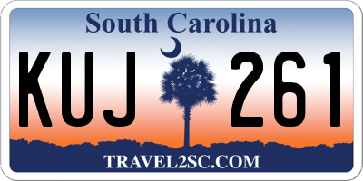 SC license plate KUJ261
