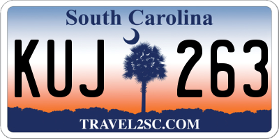 SC license plate KUJ263