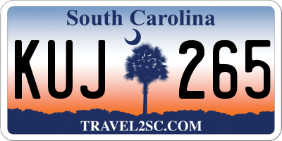 SC license plate KUJ265