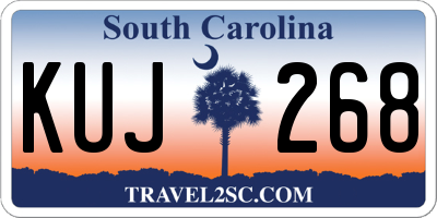 SC license plate KUJ268