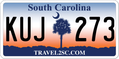 SC license plate KUJ273