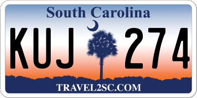 SC license plate KUJ274