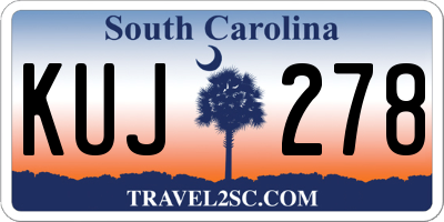 SC license plate KUJ278