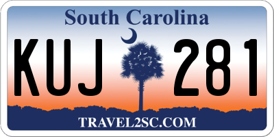 SC license plate KUJ281