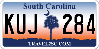SC license plate KUJ284