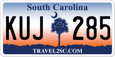 SC license plate KUJ285