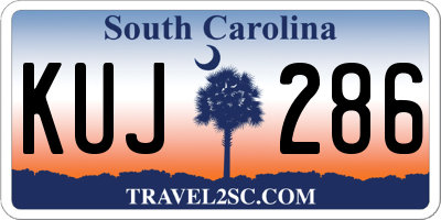 SC license plate KUJ286