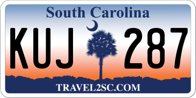SC license plate KUJ287