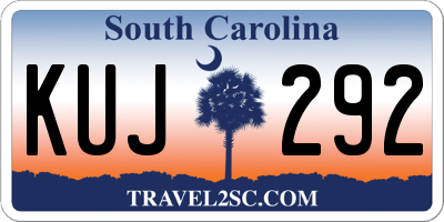 SC license plate KUJ292