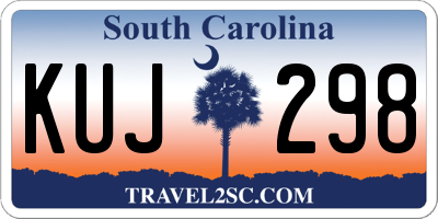 SC license plate KUJ298