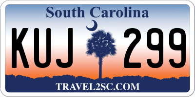 SC license plate KUJ299