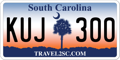SC license plate KUJ300